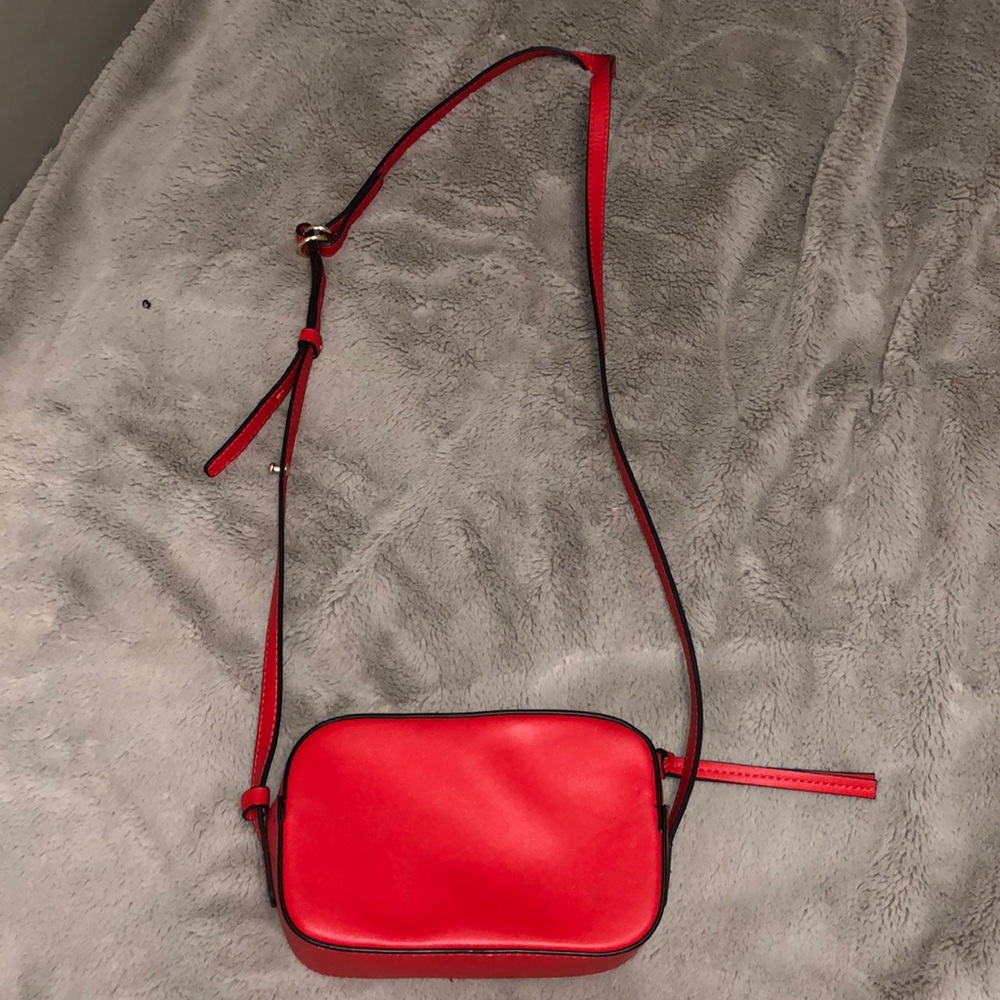 Red crossbody purse